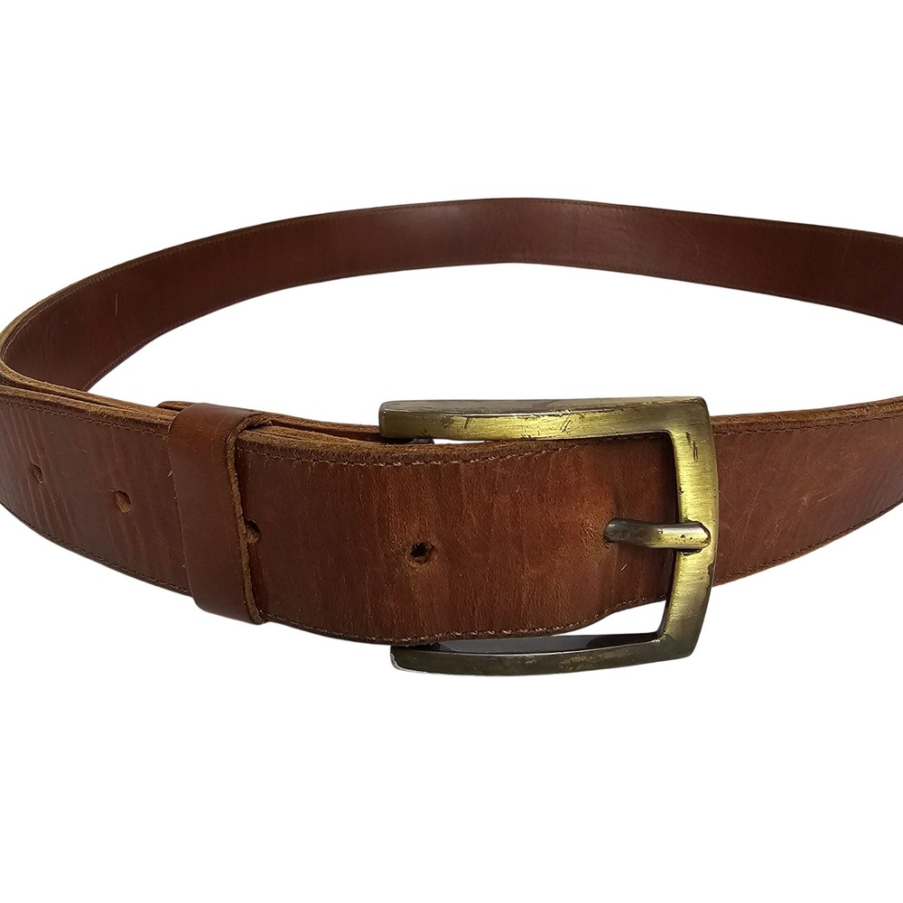 Nisolo Owen Leather Brown‎ Buckle Belt Size Large Men's 43" Length